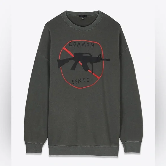 R13 No Guns Sweatshirt. Size XXS